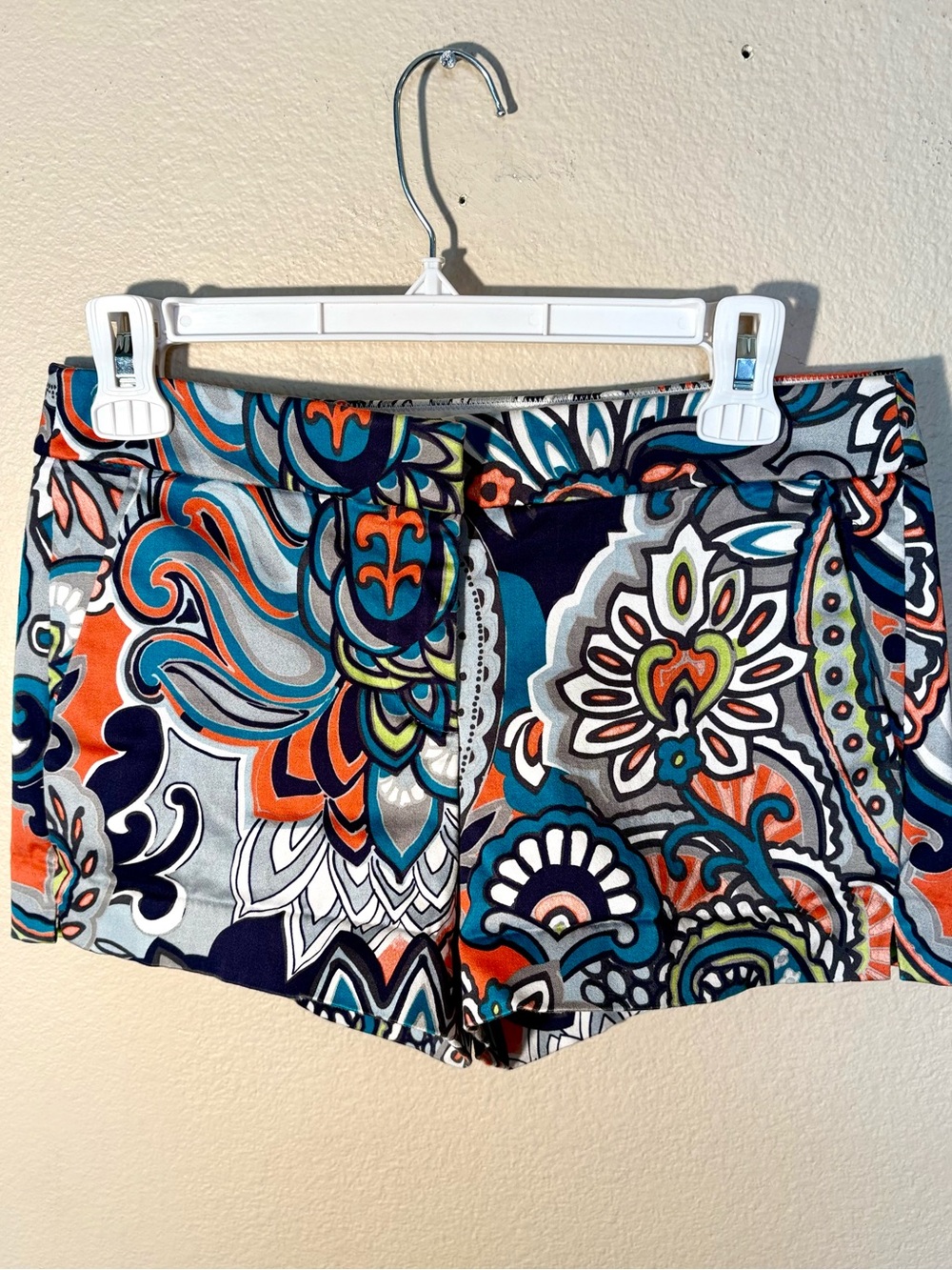 J. Crew Multicolor Paisley High-Rise Shorts